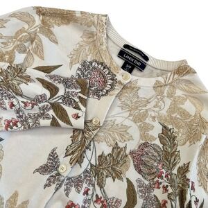 Lands End Womens S/P Floral Fall Cardigan Sweater, Lands End 100% Soft 344